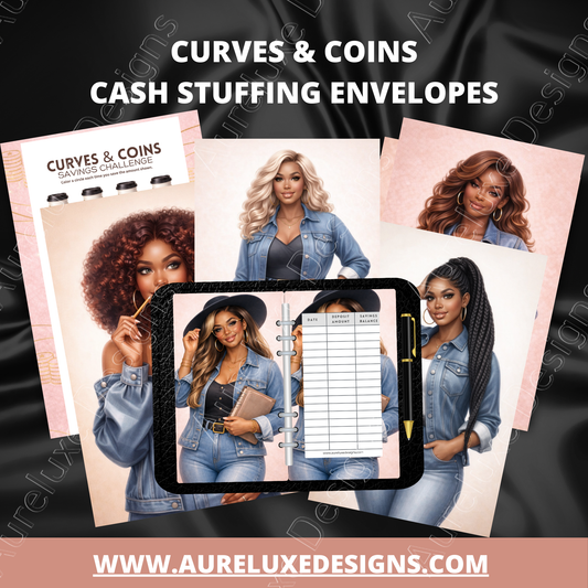 6 pc Curves & Coins™ Cash Stuffing Envelope Set