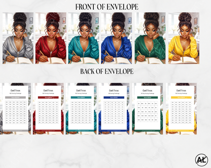 Quiet Focus 7-Piece Laminated Cash Stuffing Envelope Set
